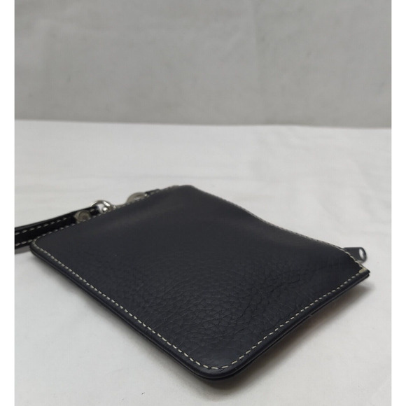 Dooney & Bourke Black Pebbled Zipper Closure Coin Wallet - Picture 8 of 11